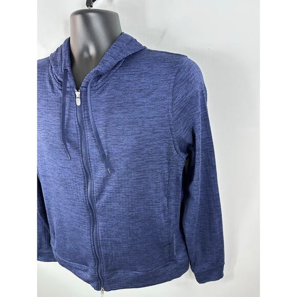 Peter Millar Maven Performance Full Zip Hoodie Textured Jersey Fleece Large W's - Picture 11 of 13